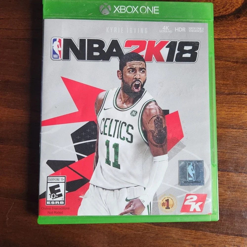 XBOX ONE NBA 2K18. Kylie Irving cover. Microsoft. Rated E 10+ Video Game
